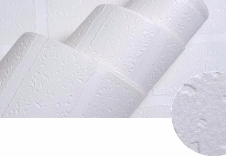 valge 3D tellismustriga tapeet rullis