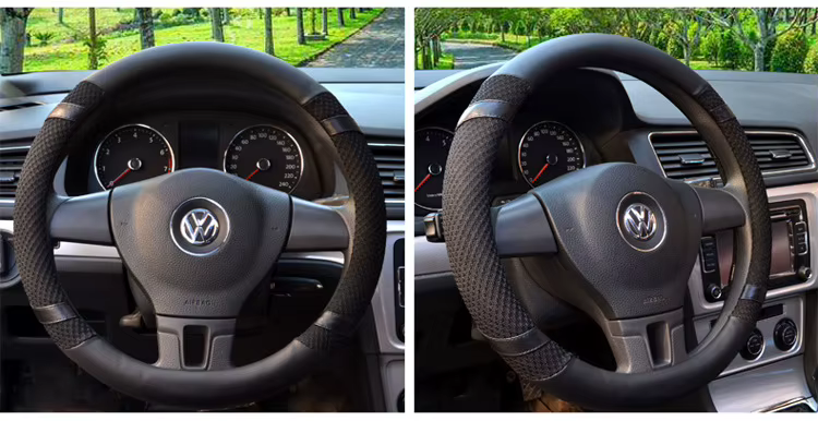 must libisemiskindel roolikate auto roolil