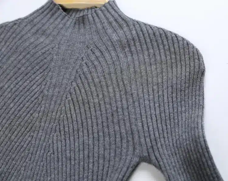 hall kõrge kaelusega soonikkoes pullover naistele