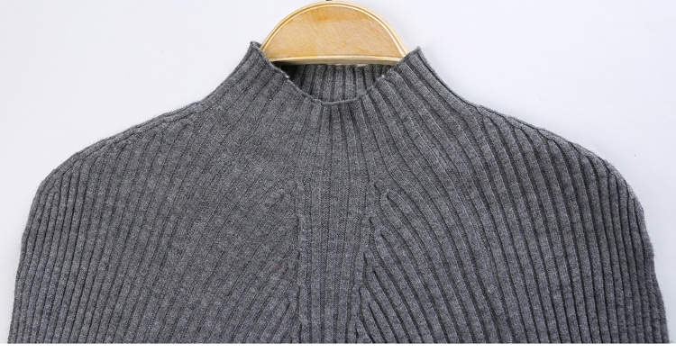 hall kõrge kaelusega soonikkoes pullover riidepuul