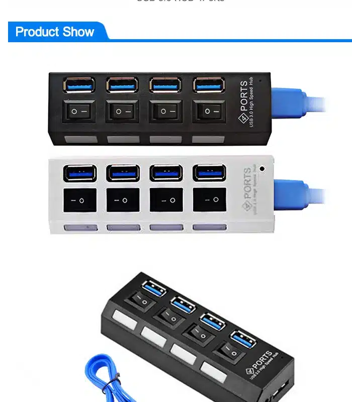 Nelja auguga USB jagaja | kujundav pilt e-kaubamaja pildikogust