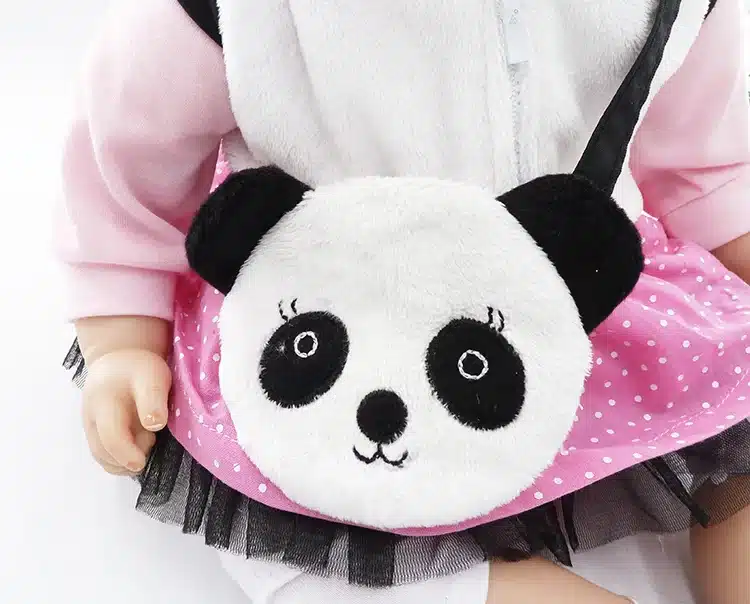nukk roosas kleidis panda kotiga