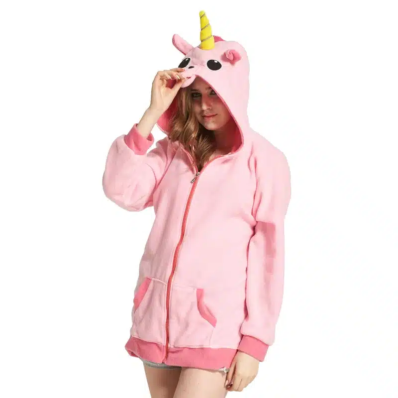 New Novelty Women Hoodies Fashion Cartoon unicorn Sweatshirts Tracksuits Women gardigan hoodies Girl Winter cute Hooded Jacket 10