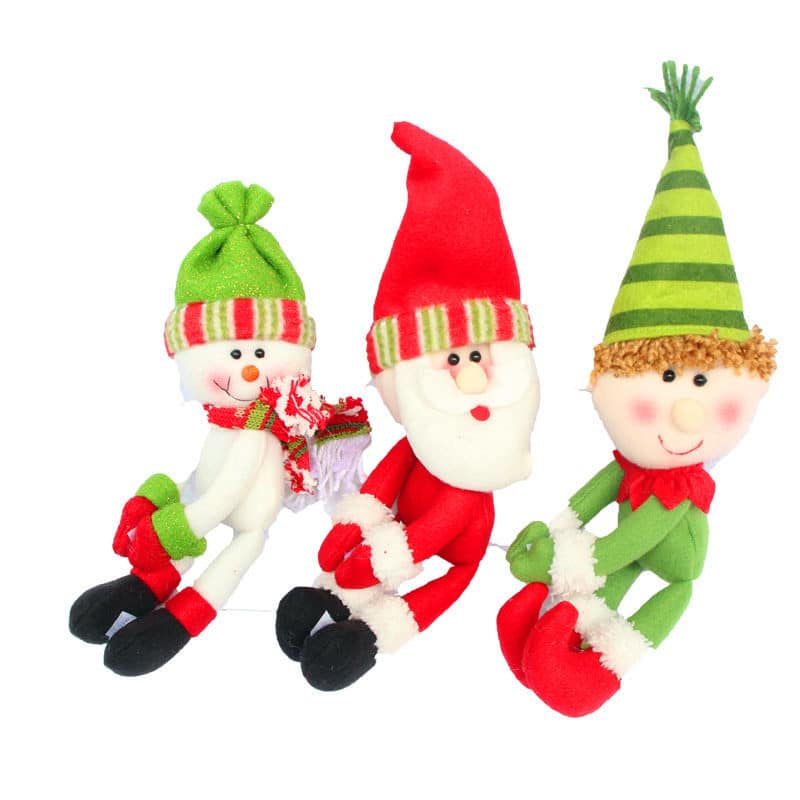 3Pcs/set Xmas Santa Claus enfeites de natal Red high quality Wine Bottle Cover Bags navidad Table Dinner christmas decoration 5