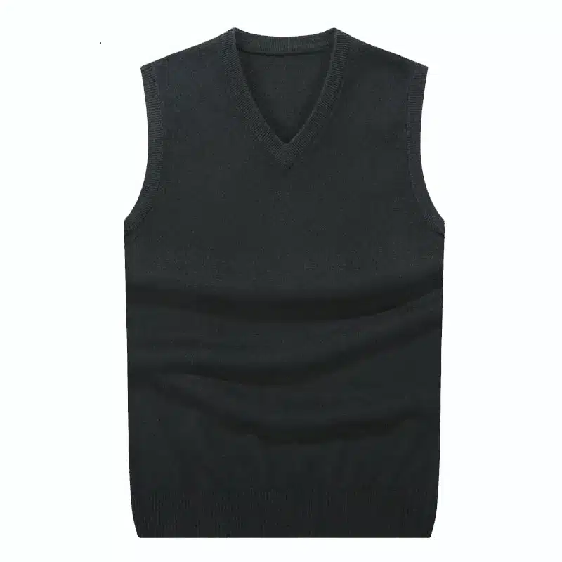 COODRONY Autumn Winter Cashmere Classic Vest Sweater Men Sleeveless Sweaters Solid Color V-Neck Wool Pullovers Men Jersey Hombre 15