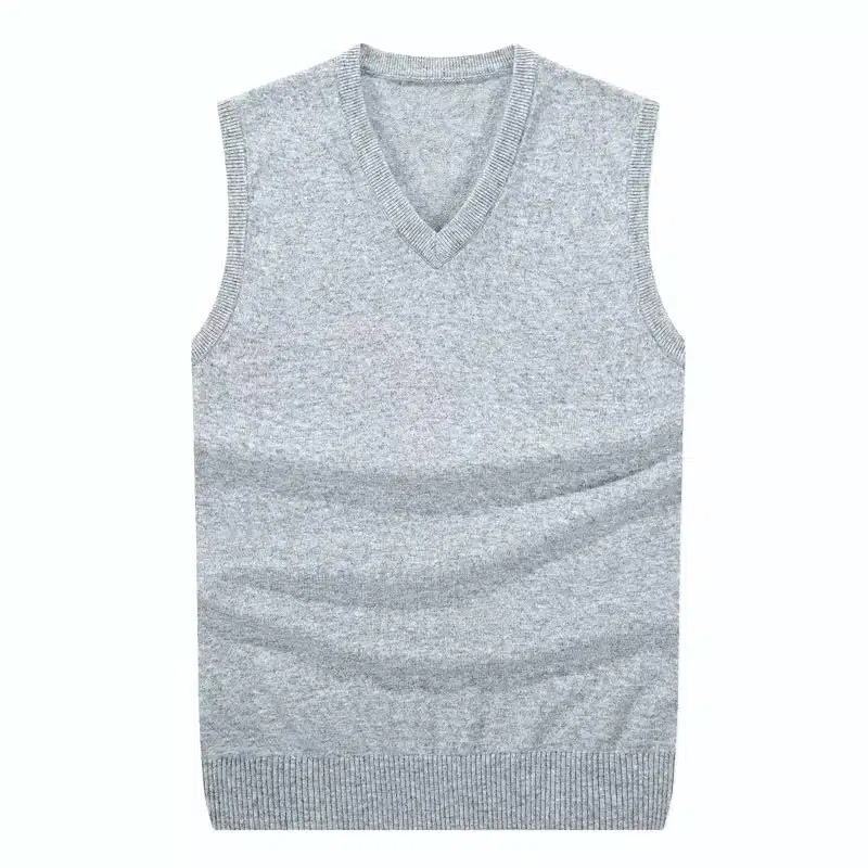 COODRONY Autumn Winter Cashmere Classic Vest Sweater Men Sleeveless Sweaters Solid Color V-Neck Wool Pullovers Men Jersey Hombre 18