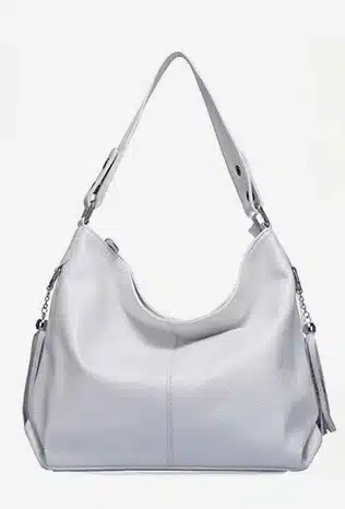 2018 New Fashion Soft Real Genuine Leather Tassel Women's Handbag Ladies Shoulder Tote Messenger Bag Purse Satchel Black White 20
