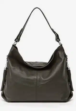2018 New Fashion Soft Real Genuine Leather Tassel Women's Handbag Ladies Shoulder Tote Messenger Bag Purse Satchel Black White 25