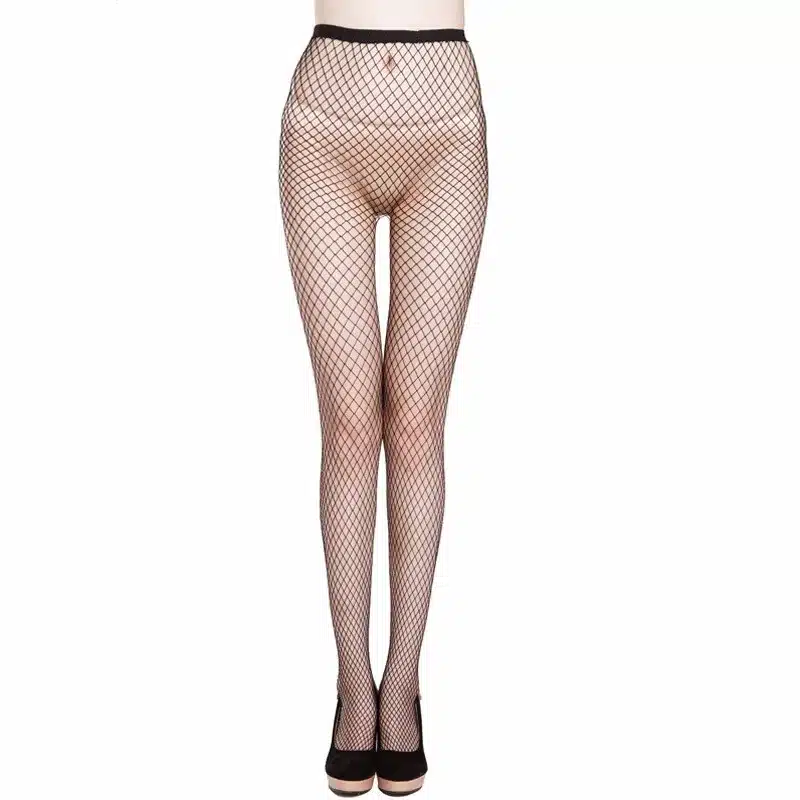 Elastic Black Mesh Tights Women Sexy Fish Net Pantyhose Female Long Thigh High Stockings Over The Knee Socks Medias 17