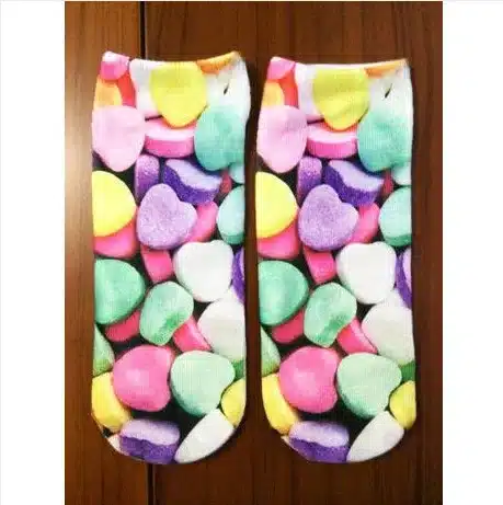 New 3D Printed Cotton Skeleton socks Bone short Women socks Terror novelty socks Animal cat Cute funny Low Cut Ankle Socks men 27