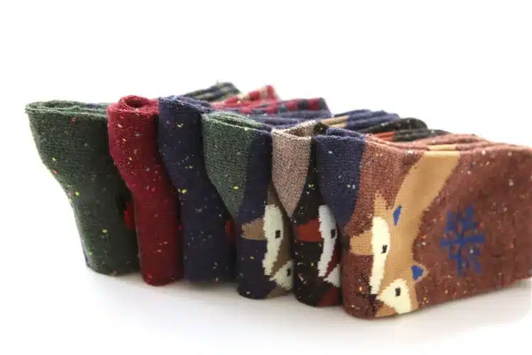 1Pair/lot Lovely Fox Wolf Striped 3D Socks Spring Winter Style Creative Cute Women Cotton Socks Fox Girls Calcetines Meias 10