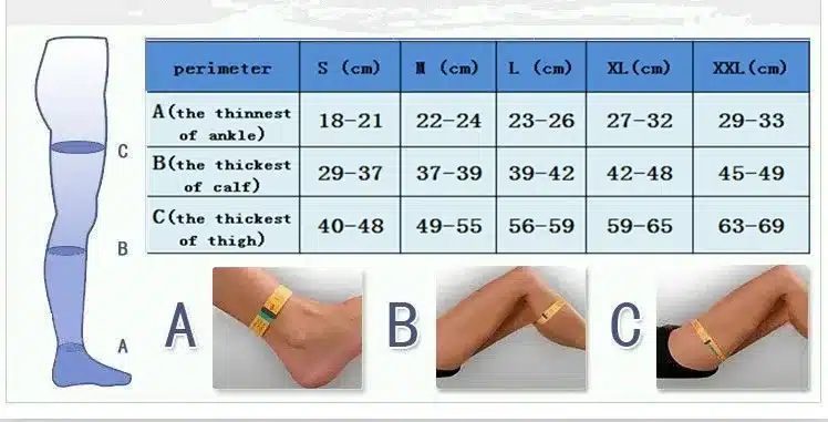 One Pair Medical Compression Stockings Varicose Veins 20-30mmhg Pressure High - Above The Knee Compression Stockings 8