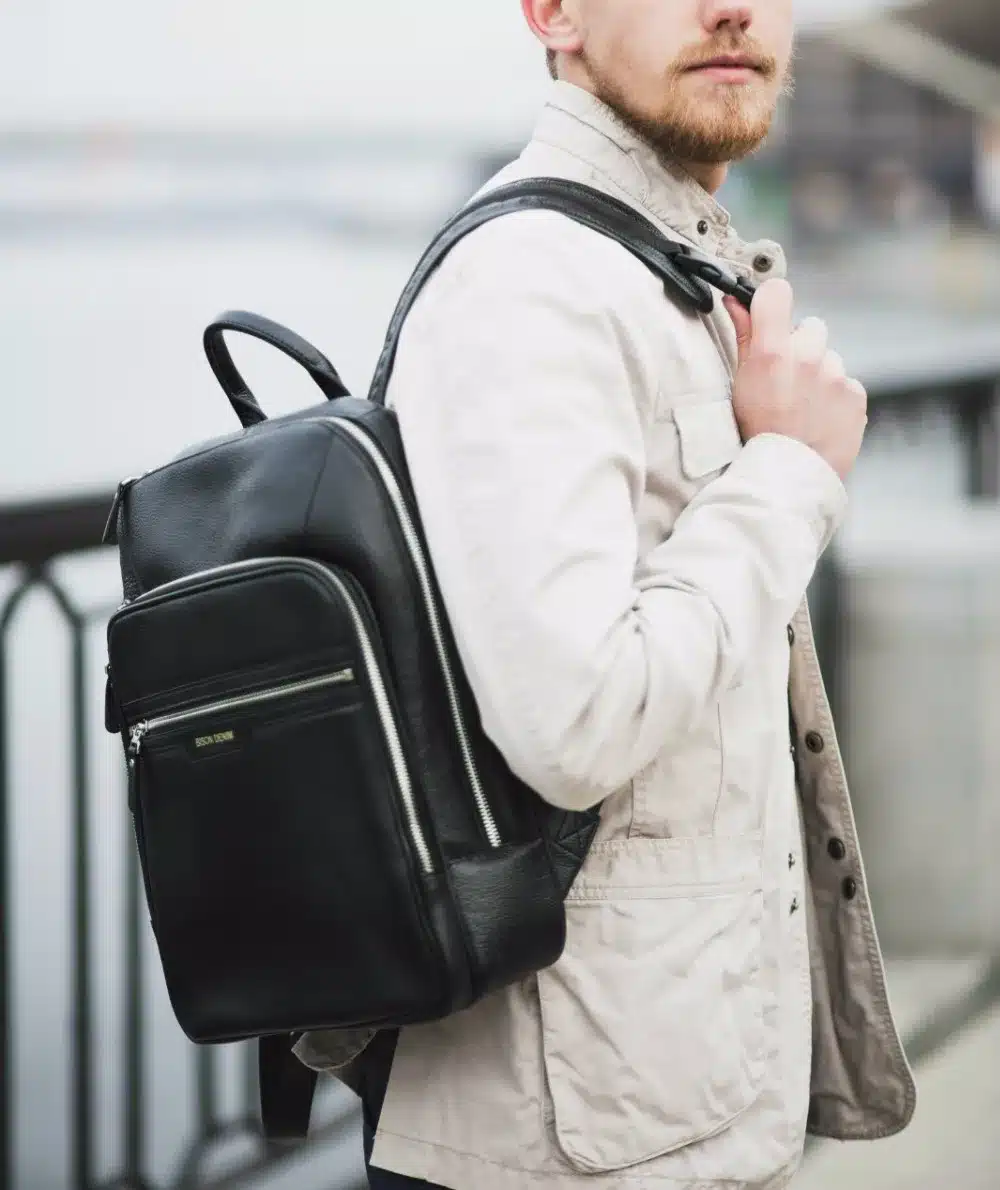 BISON DENIM 2017 Genuine Leather Backpack School Laptop Backpack Travel Backpack Male Fashion Backpack Schoolbag N2337 11