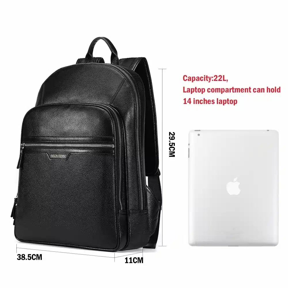 BISON DENIM 2017 Genuine Leather Backpack School Laptop Backpack Travel Backpack Male Fashion Backpack Schoolbag N2337 16