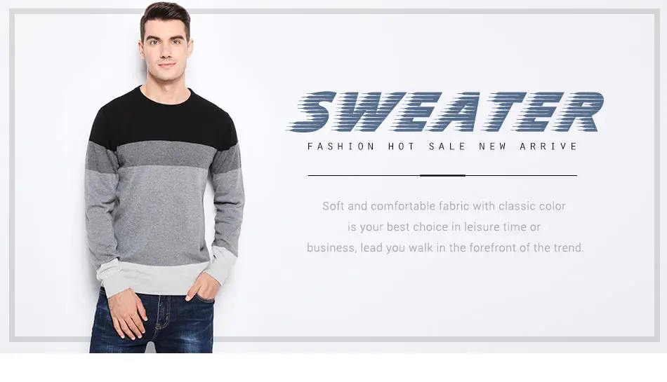 2018 New Autumn Winter Fashion Brand Clothing Men's Sweaters O-Neck Slim Fit Men Pullover 100% Cotton Knitted Sweater Men M-5XL 13