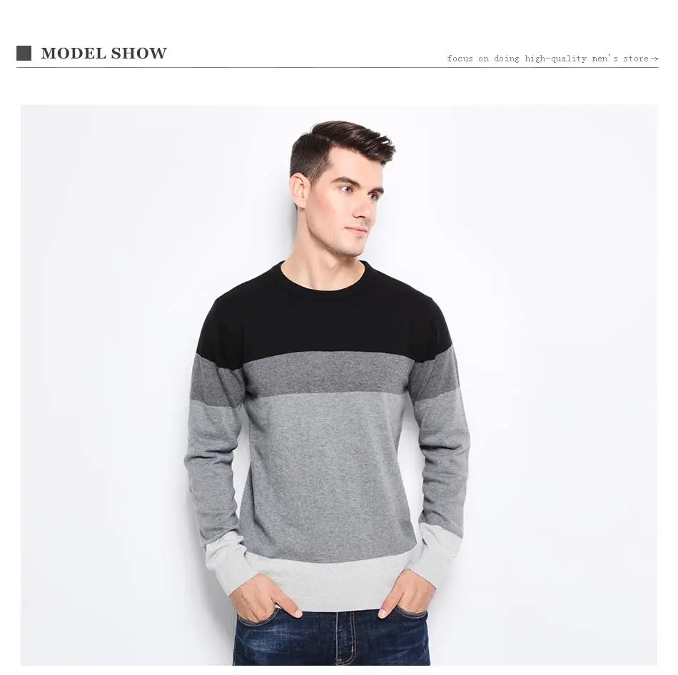 2018 New Autumn Winter Fashion Brand Clothing Men's Sweaters O-Neck Slim Fit Men Pullover 100% Cotton Knitted Sweater Men M-5XL 17
