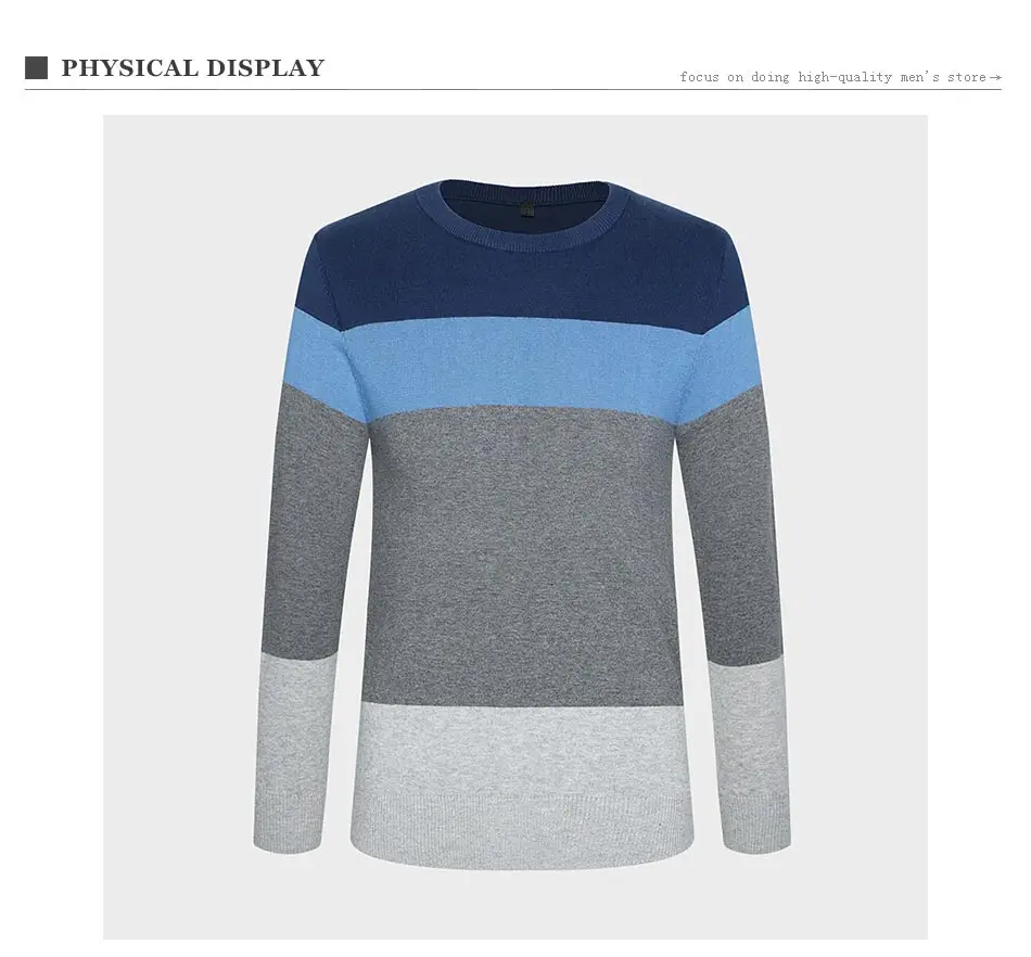 2018 New Autumn Winter Fashion Brand Clothing Men's Sweaters O-Neck Slim Fit Men Pullover 100% Cotton Knitted Sweater Men M-5XL 22