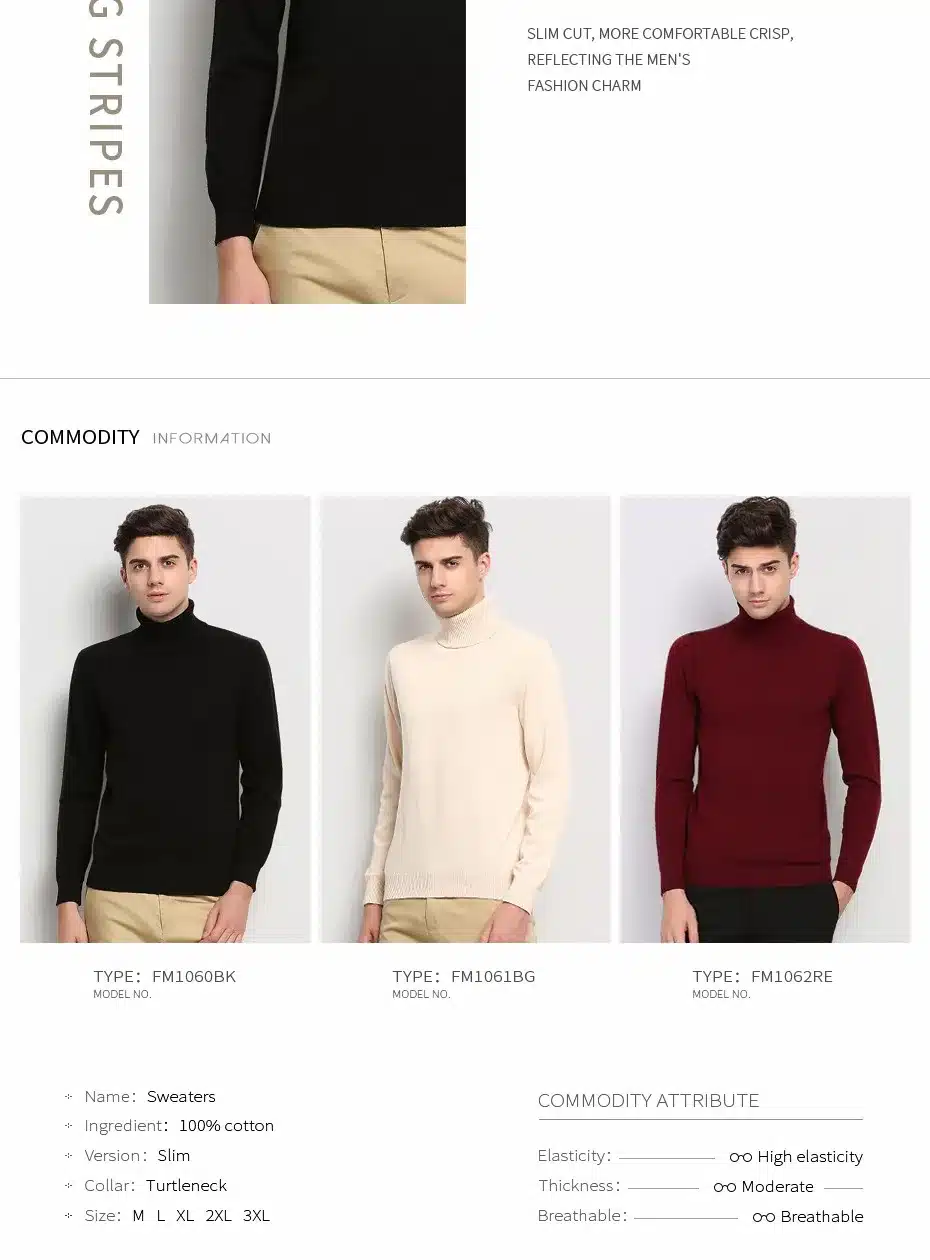Hot 2018 New Autumn Winter Brand Clothing Sweater Men Turtleneck Slim Fit Winter Pullover Men Solid Color Knitted Sweater Men 5