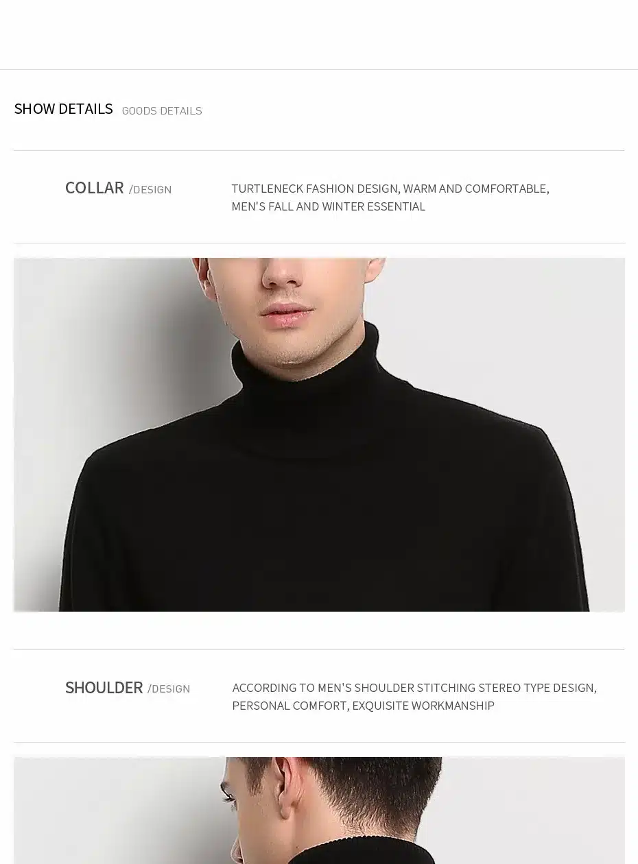 Hot 2018 New Autumn Winter Brand Clothing Sweater Men Turtleneck Slim Fit Winter Pullover Men Solid Color Knitted Sweater Men 12