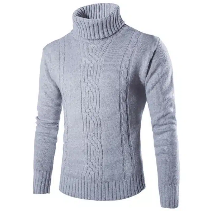 Covrlge 2017 Male Sweater Pullover Slim Warm Solid High Lapel Jacquard Hedging British Men's Clothing Mens Turtleneck MZM030 14