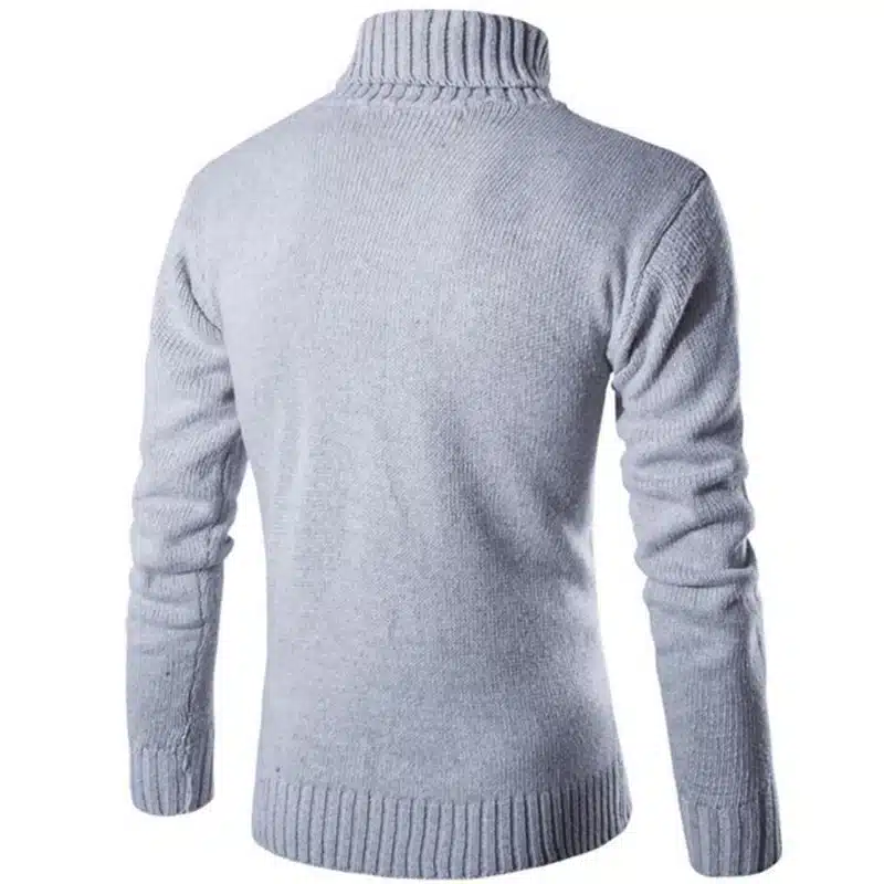 Covrlge 2017 Male Sweater Pullover Slim Warm Solid High Lapel Jacquard Hedging British Men's Clothing Mens Turtleneck MZM030 15