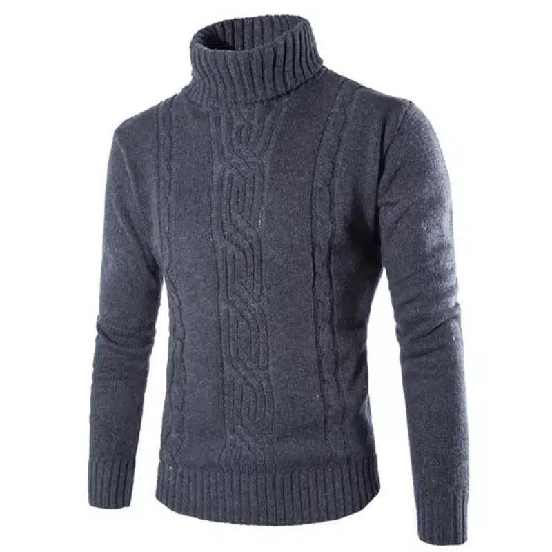 Covrlge 2017 Male Sweater Pullover Slim Warm Solid High Lapel Jacquard Hedging British Men's Clothing Mens Turtleneck MZM030 16