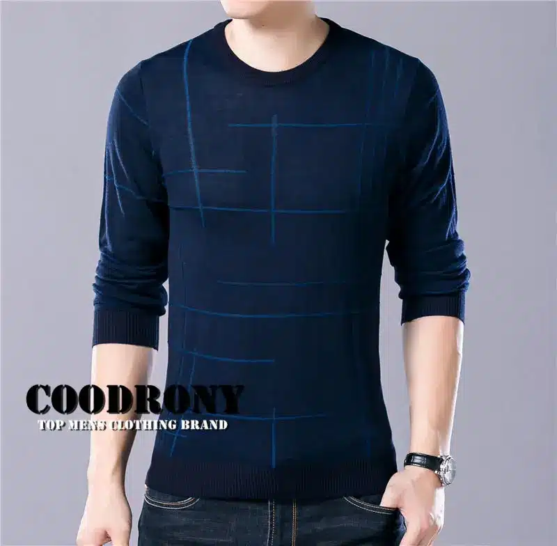 COODRONY Soft Cashmere Sweaters O-Neck Wool Pullovers 2017 Autumn Winter Warm Sweater Men Brand Clothing Plus Size Pull Homme 65 5