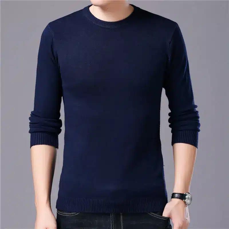 COODRONY Sweater Men Autumn Winter Warm Mens Knitted Wool Sweaters Solid Color Casual O-Neck Pull Homme Cotton Pullover Men 7209 9