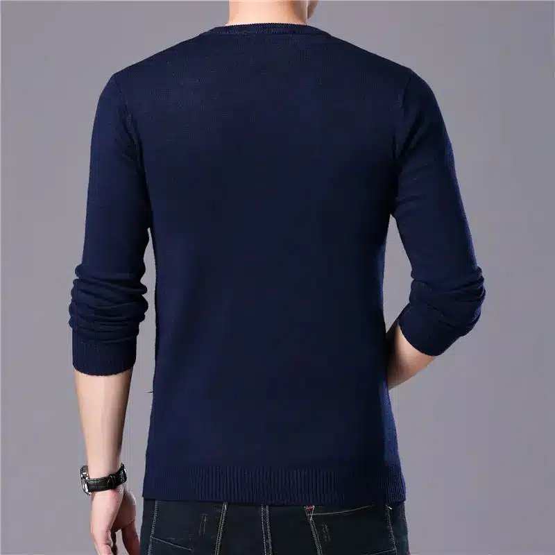 COODRONY Sweater Men Autumn Winter Warm Mens Knitted Wool Sweaters Solid Color Casual O-Neck Pull Homme Cotton Pullover Men 7209 11