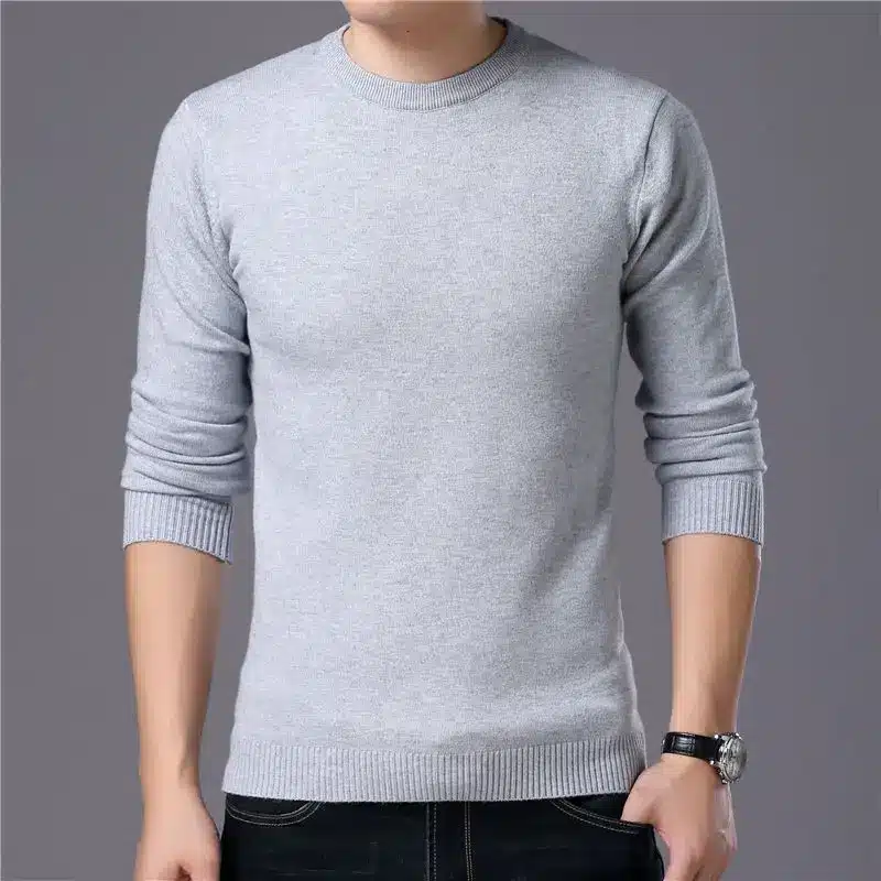 COODRONY Sweater Men Autumn Winter Warm Mens Knitted Wool Sweaters Solid Color Casual O-Neck Pull Homme Cotton Pullover Men 7209 18