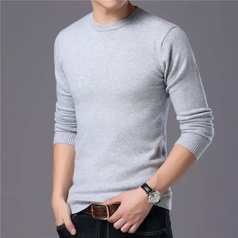 COODRONY Sweater Men Autumn Winter Warm Mens Knitted Wool Sweaters Solid Color Casual O-Neck Pull Homme Cotton Pullover Men 7209 19