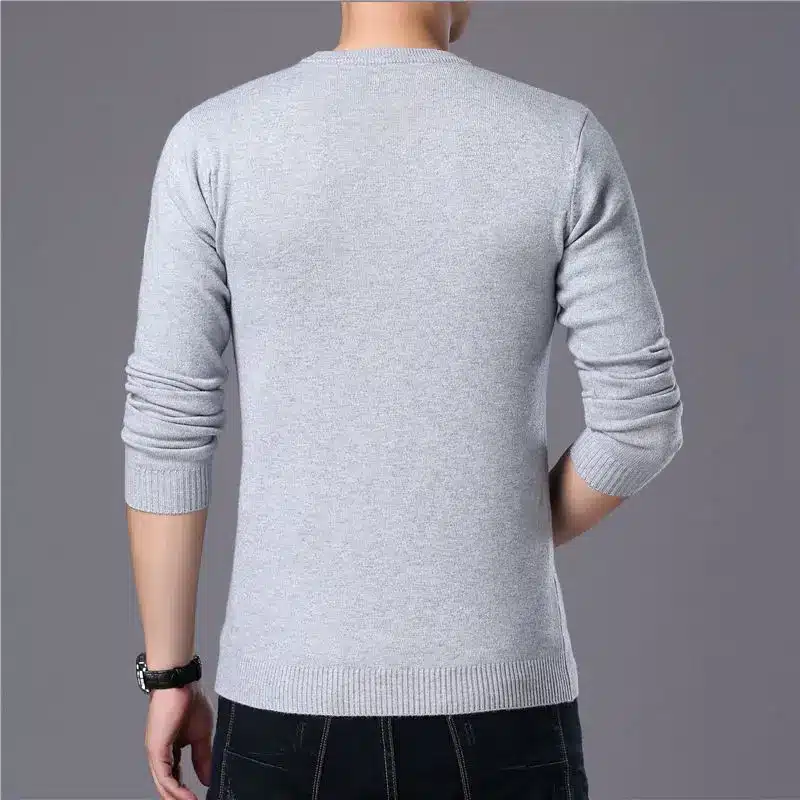 COODRONY Sweater Men Autumn Winter Warm Mens Knitted Wool Sweaters Solid Color Casual O-Neck Pull Homme Cotton Pullover Men 7209 20