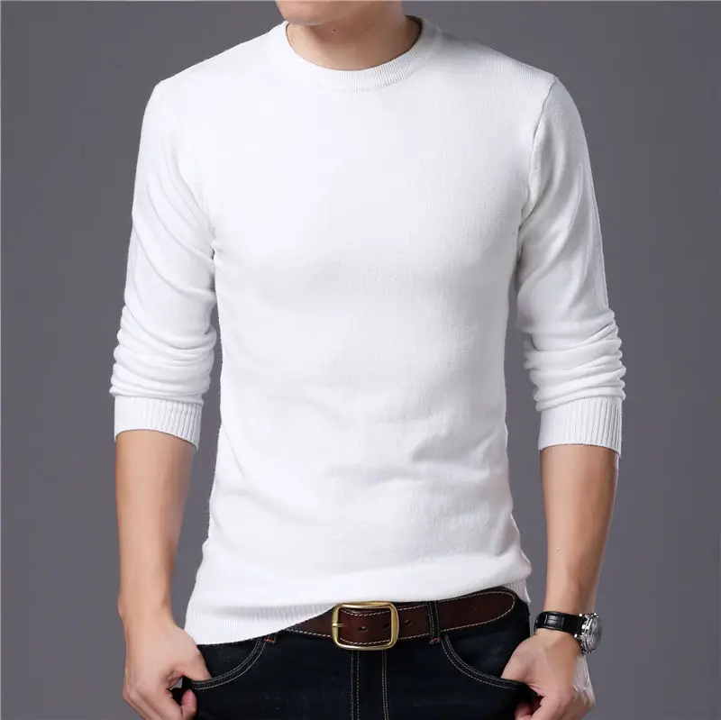 COODRONY Sweater Men Autumn Winter Warm Mens Knitted Wool Sweaters Solid Color Casual O-Neck Pull Homme Cotton Pullover Men 7209 21