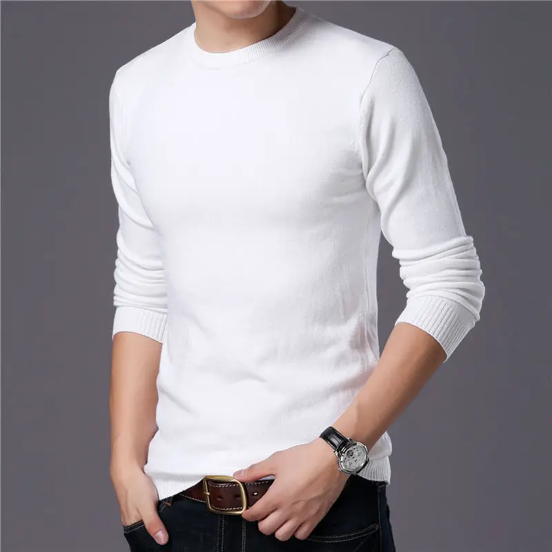 COODRONY Sweater Men Autumn Winter Warm Mens Knitted Wool Sweaters Solid Color Casual O-Neck Pull Homme Cotton Pullover Men 7209 22
