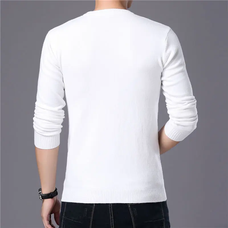 COODRONY Sweater Men Autumn Winter Warm Mens Knitted Wool Sweaters Solid Color Casual O-Neck Pull Homme Cotton Pullover Men 7209 23