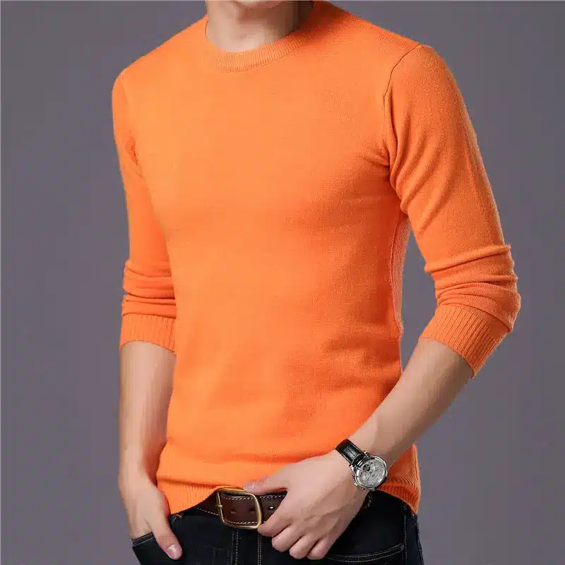 COODRONY Sweater Men Autumn Winter Warm Mens Knitted Wool Sweaters Solid Color Casual O-Neck Pull Homme Cotton Pullover Men 7209 25