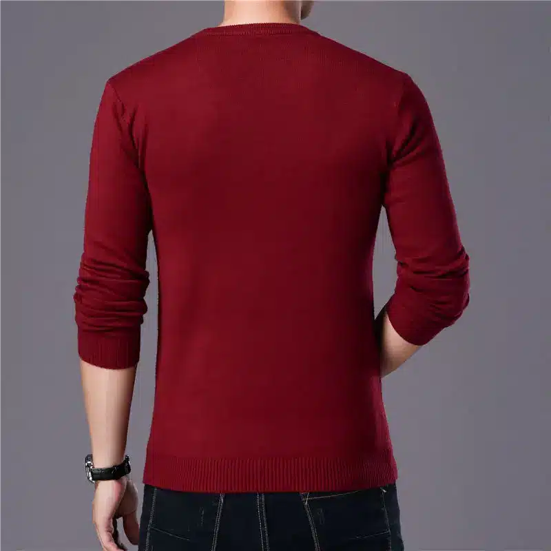 COODRONY Sweater Men Autumn Winter Warm Mens Knitted Wool Sweaters Solid Color Casual O-Neck Pull Homme Cotton Pullover Men 7209 29