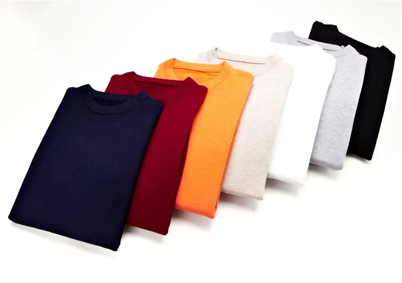 COODRONY Sweater Men Autumn Winter Warm Mens Knitted Wool Sweaters Solid Color Casual O-Neck Pull Homme Cotton Pullover Men 7209 31