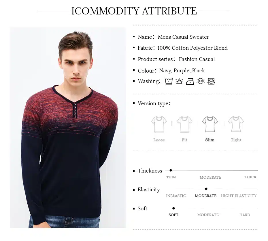 2018 New Spring & Autumn Fashion Brand Clothing Pullover Mens Sweaters Trend V-Neck Slim Fit Knitting Thin Sweaters For Men 16
