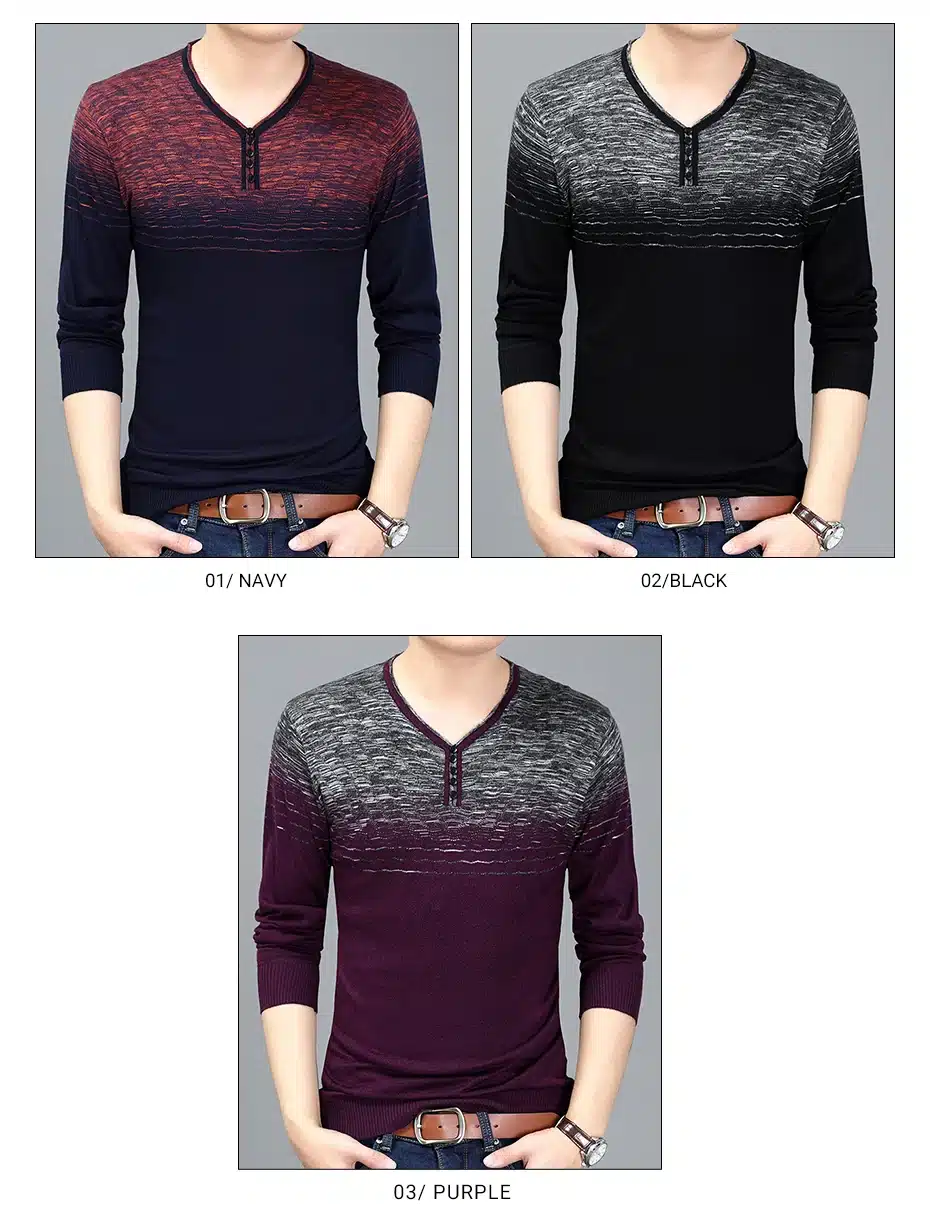 2018 New Spring & Autumn Fashion Brand Clothing Pullover Mens Sweaters Trend V-Neck Slim Fit Knitting Thin Sweaters For Men 19
