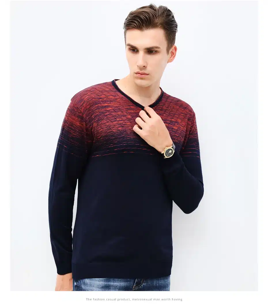 2018 New Spring & Autumn Fashion Brand Clothing Pullover Mens Sweaters Trend V-Neck Slim Fit Knitting Thin Sweaters For Men 22