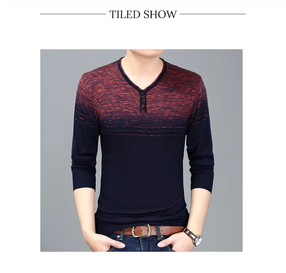 2018 New Spring & Autumn Fashion Brand Clothing Pullover Mens Sweaters Trend V-Neck Slim Fit Knitting Thin Sweaters For Men 26
