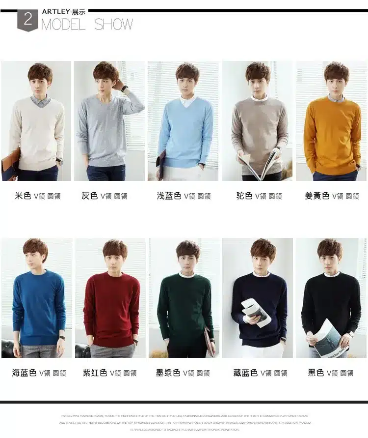 LHZSYY Cashmere Sweater Men V Neck Mens Sweaters Fashion Casual Shirt Wool Sweater over Men O-Neck Cashmere Sweater 3
