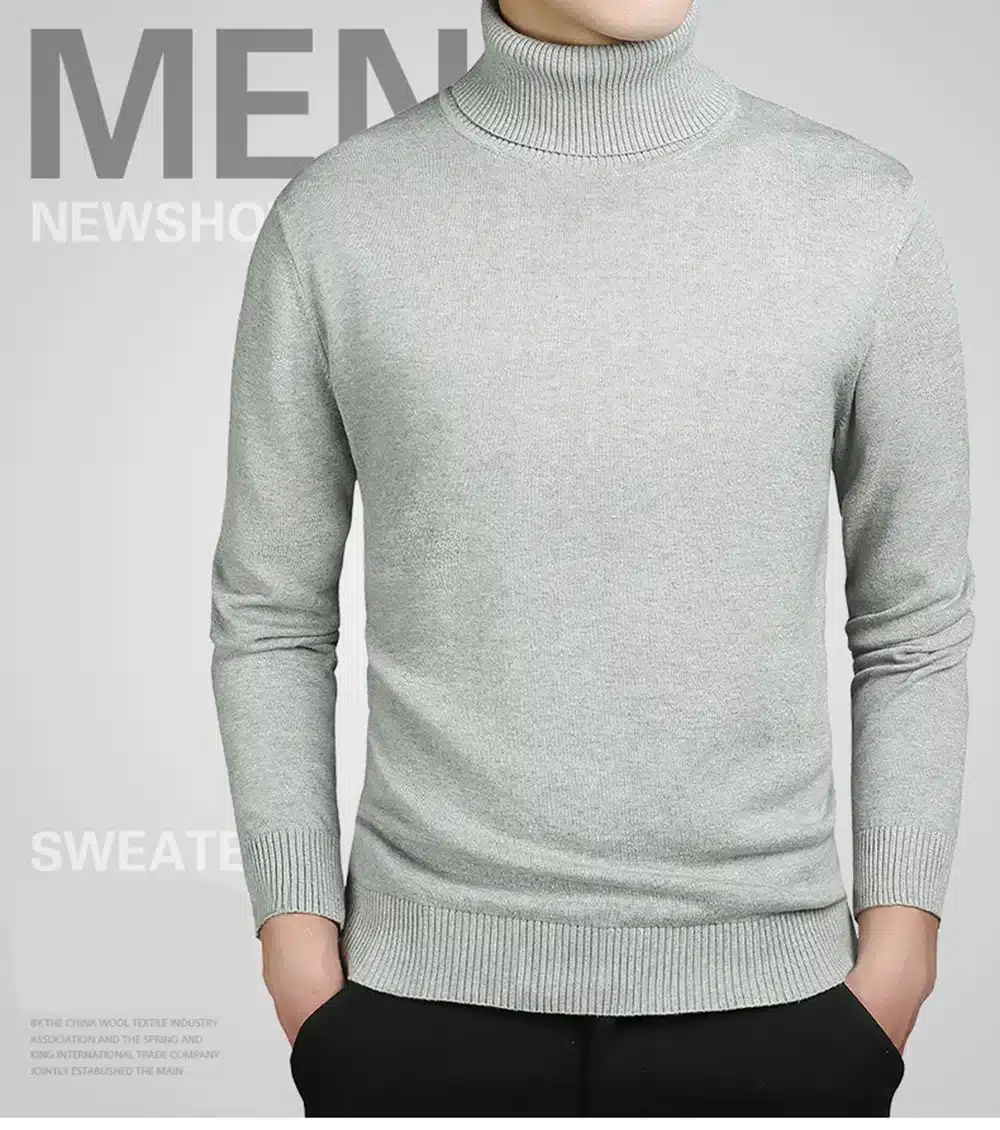 Varsanol Brand New Casual Turtleneck Sweater Men Pullovers Autumn Fashion Style Sweater Solid Slim Fit Knitwear Full Sleeve Coat 8