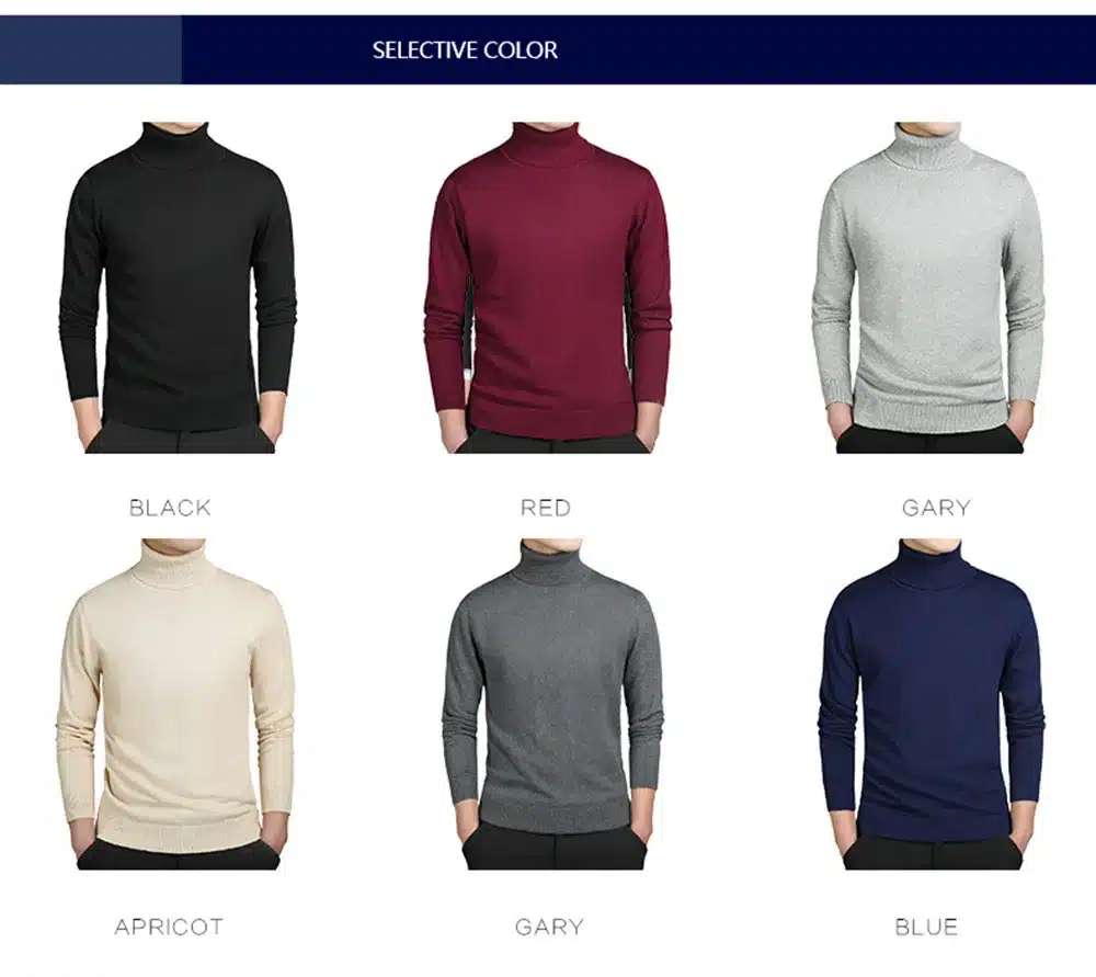 Varsanol Brand New Casual Turtleneck Sweater Men Pullovers Autumn Fashion Style Sweater Solid Slim Fit Knitwear Full Sleeve Coat 12