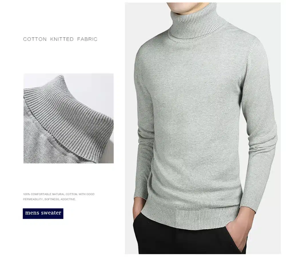 Varsanol Brand New Casual Turtleneck Sweater Men Pullovers Autumn Fashion Style Sweater Solid Slim Fit Knitwear Full Sleeve Coat 15