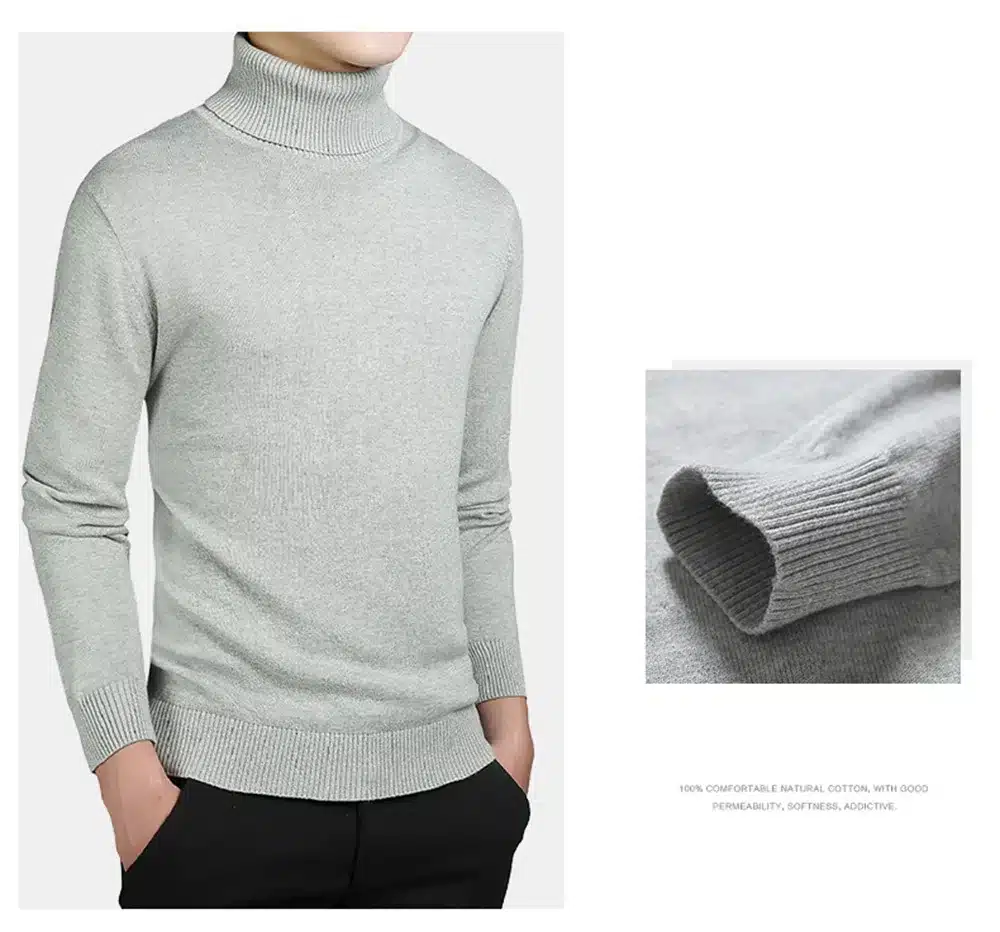 Varsanol Brand New Casual Turtleneck Sweater Men Pullovers Autumn Fashion Style Sweater Solid Slim Fit Knitwear Full Sleeve Coat 16