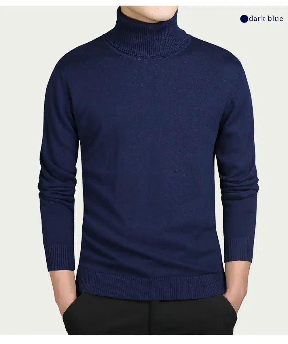Varsanol Brand New Casual Turtleneck Sweater Men Pullovers Autumn Fashion Style Sweater Solid Slim Fit Knitwear Full Sleeve Coat 22