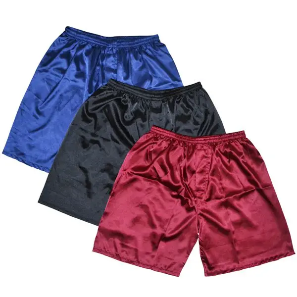 Tony&Candice 3PCS/Lot Men's Satin Silk Boxers Pajama Short Trousers Shorts Combo Pack Underwear Pajamas For Men Sleep Bottoms 13