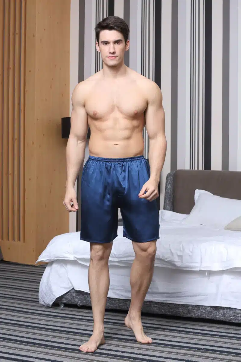 Tony&Candice 3PCS/Lot Men's Satin Silk Boxers Pajama Short Trousers Shorts Combo Pack Underwear Pajamas For Men Sleep Bottoms 15